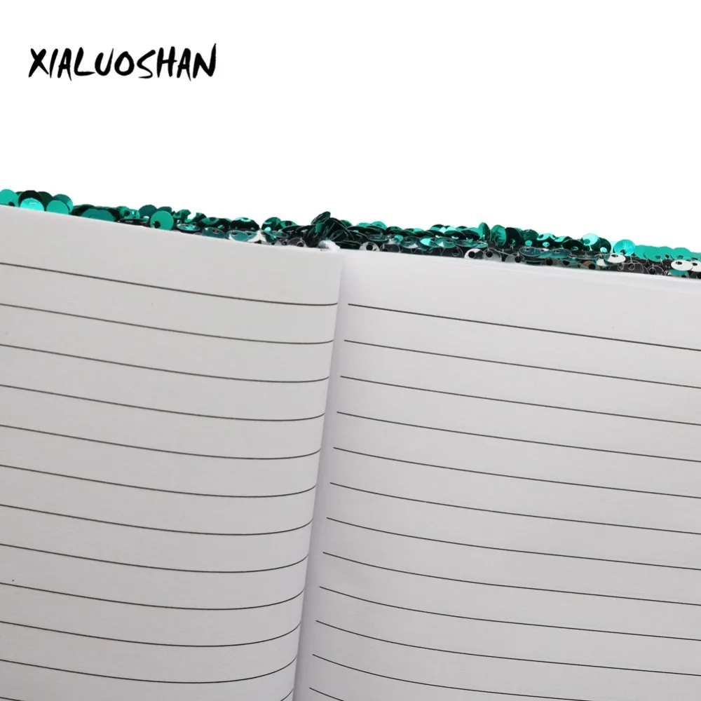 Двусторонняя книжка Русалка с блестками дневник офисные канцелярские