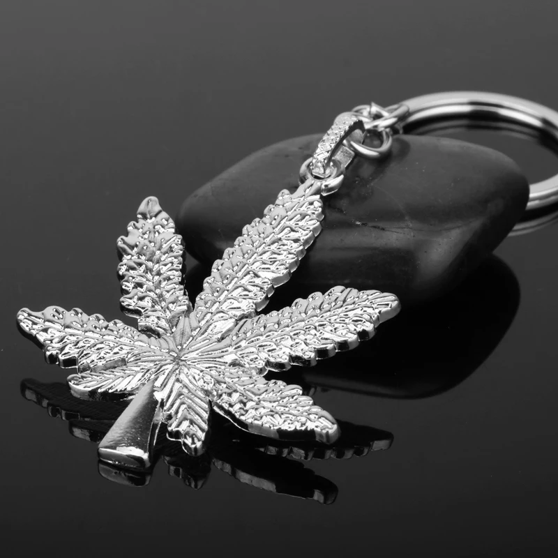 Мода брелок цепочка для ключей женщин ювелирные изделия в виде кленового листа