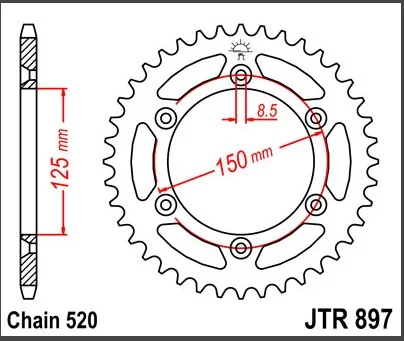 520 цепи 38 т 40 42 44 т 45 т 48 50 т 52 звездочки для Husaberg TE FC FS FE FX 125 250 300 350 390 400 450 501 550 570 600 650