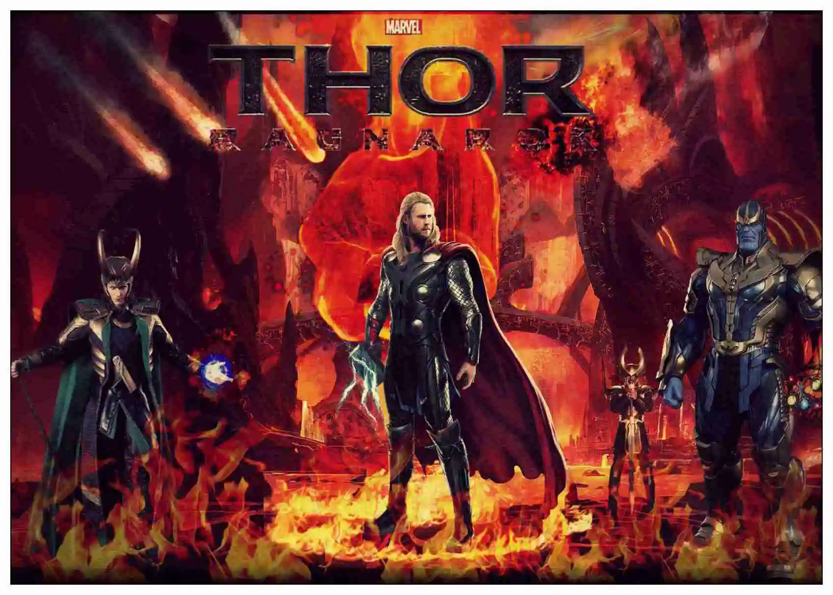 Thor Ragnarok фильм плакат Marvel фильм мелованная бумага настенный плакат наклейки на стену