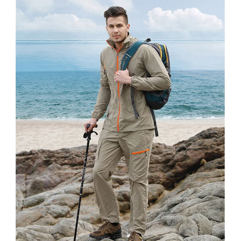 

THE ARCTIC LIGHT Set Clothing Male Quick Dry Breathable Sport Suit Camping&Hiking Shirt Pants Men Long Sleeve Hunting Tactical