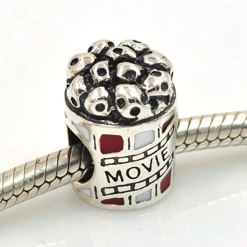 Подходит для браслета-шарма Pandora Оригинальные Серебряные эмалированные