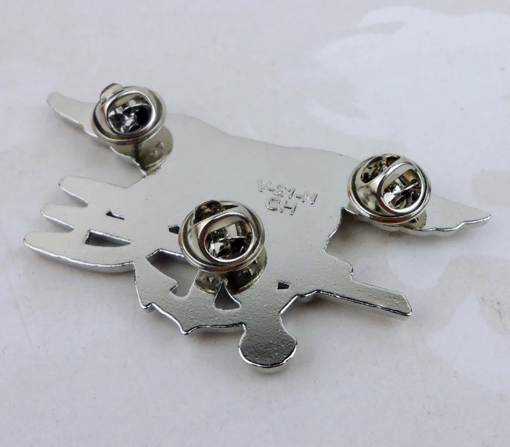 Значок морских котиков США значок эмблема с трезубчиком серебристый