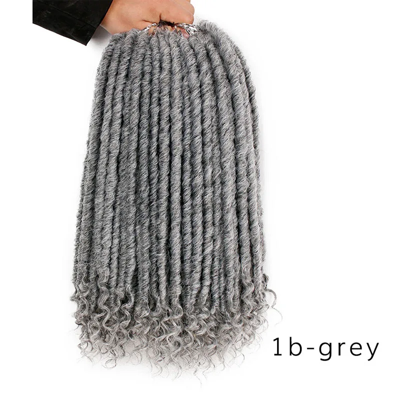 # Серый Doris beauty 16& 20 дюймов богиня искусственные локоны в стиле Crochet волосы мягкий конец натуральные синтетические косички коричневый расширение для женщин замки - Цвет: # Серый