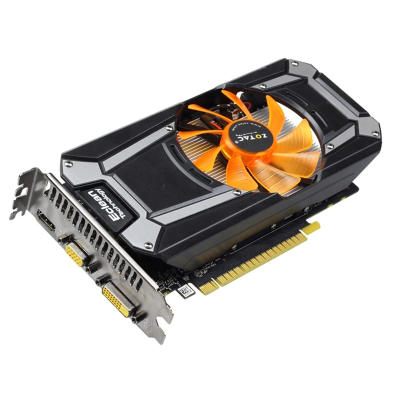 ZOTAC видеокарта GeForce GTX750Ti-2GD5 Thunder PA/PB/PC 128Bit GBDR5 видеокарты GTX750Ti GTX 750Ti 2GB Hdmi Dvi VGA б/у
