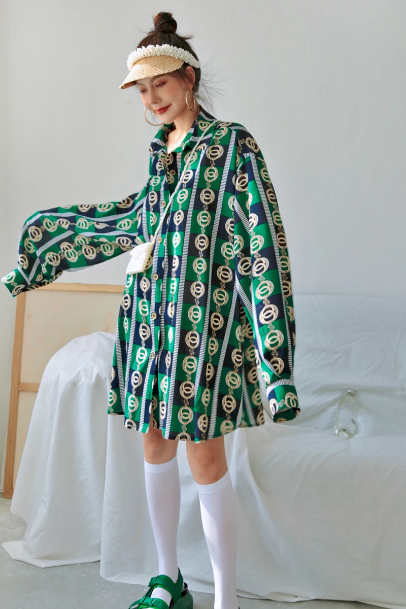 Z-ZOUX женская рубашка с длинными рукавами и принтом цветные женские блузки рубашки