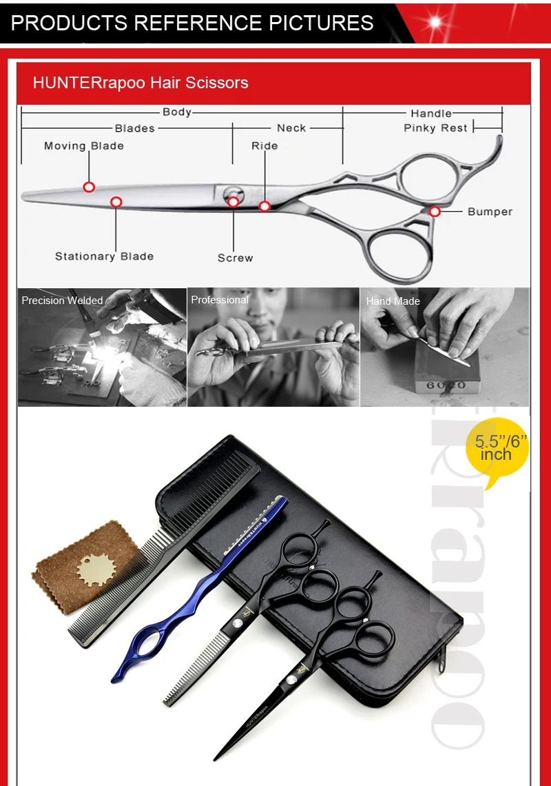 20% off 5,5 дюймов 6 дюймов Парикмахерские ножницы HT9122 волосы для стрижки, прореживания шерсти ножницы Красота ножницы Нержавеющая сталь ножницы