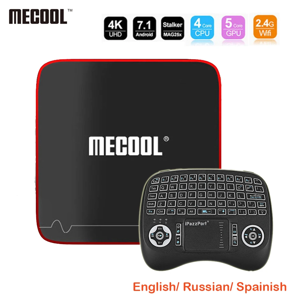 MECOOL M8S PRO W Android 7 1 ТВ приставка Amlogic S905W четырехъядерный 2 4 ГГц WiFi 4K H.265 смарт ГБ 8