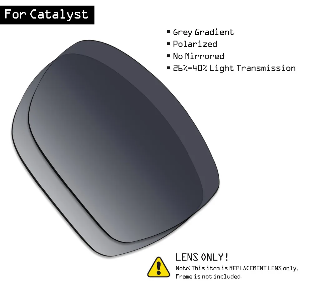 

Замена поляризованных солнцезащитных линз SmartVLT для Oakley Catalyst-серый градиентный оттенок