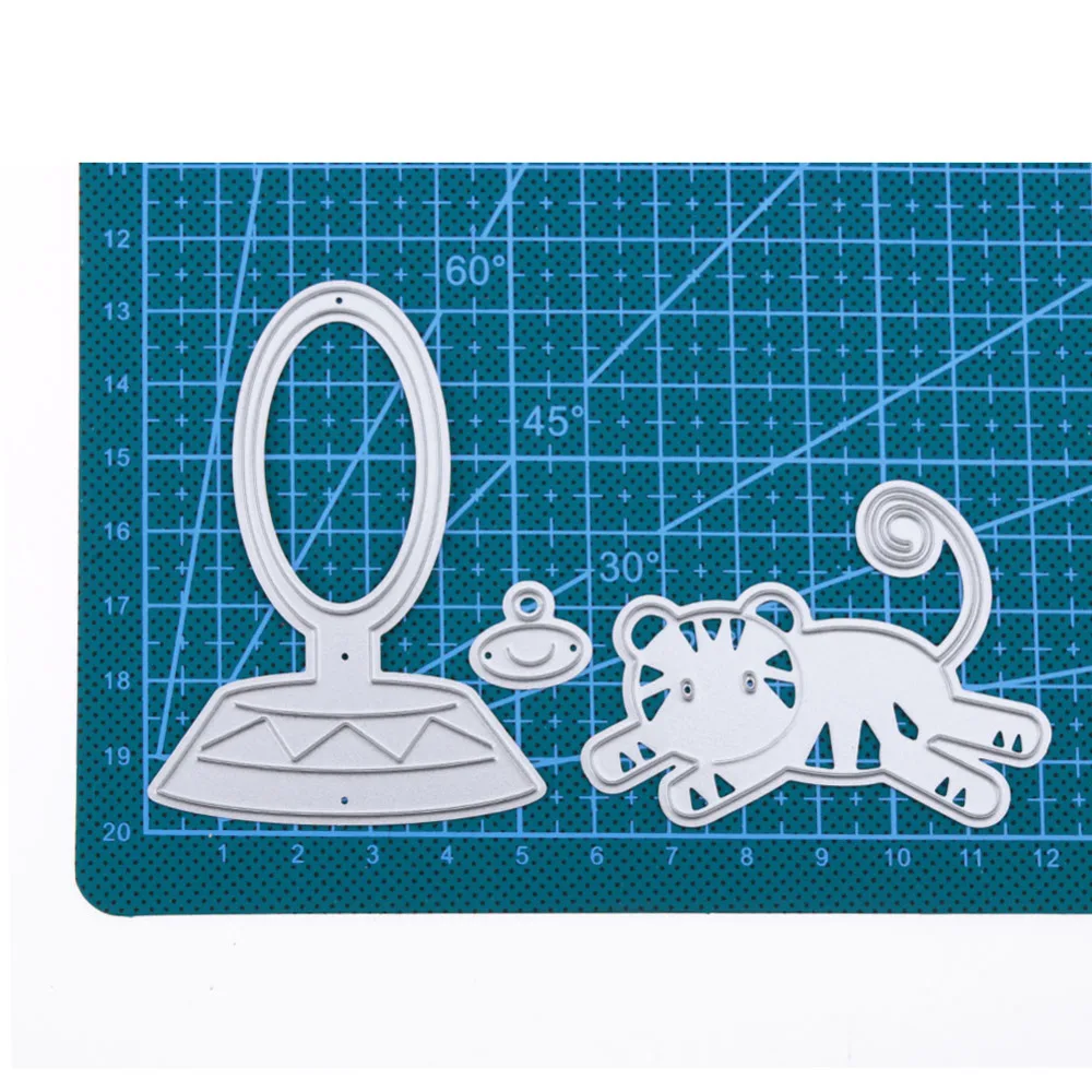 3 шт./компл. милые цирковые тигровые металлические режущие трафареты для DIY