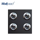 Wallpad 4 Gang 2 Way кнопка переключения светильник вклвыкл переключатель Функция ключ для модульный всего 52*52 мм