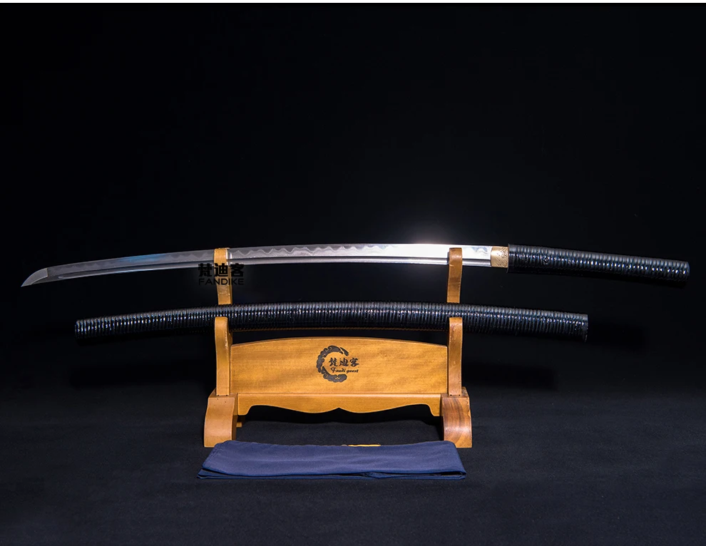 CLAY TEMPERED FOLDED STEEL FULL TANG BLADE JAPANESE SAMURAI SWORD KATANA SHARP Sword Real Combat Katana Sharp