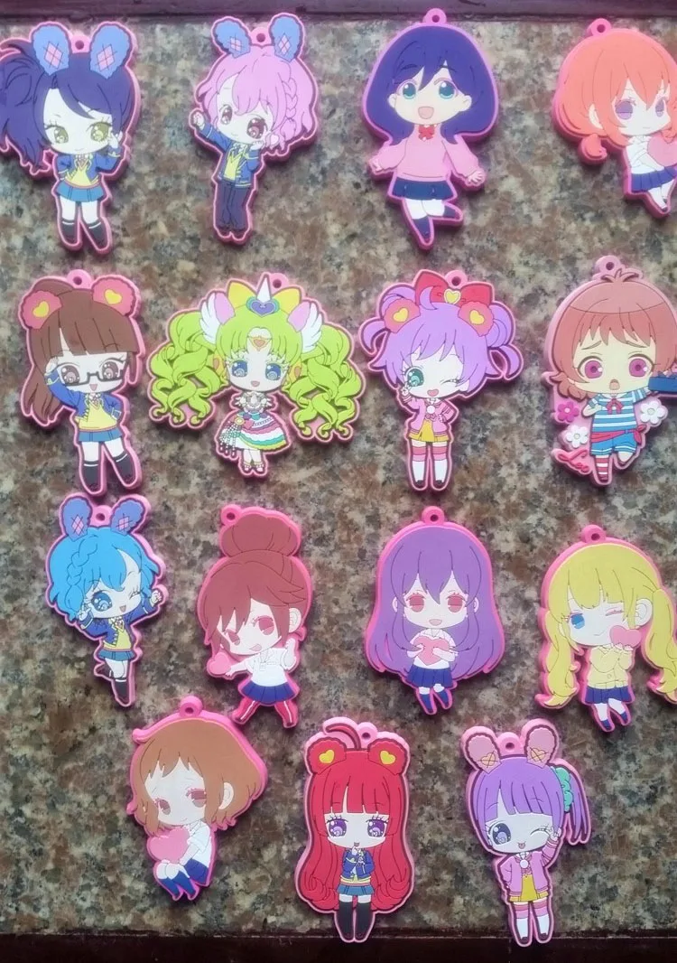 Pripara/довольно рай аниме брелок Manaka laala/минами Мирей/Ходзе SOPHY/Dorothy Запад/каучуковый ремешок /мобильный телефон прелести G693