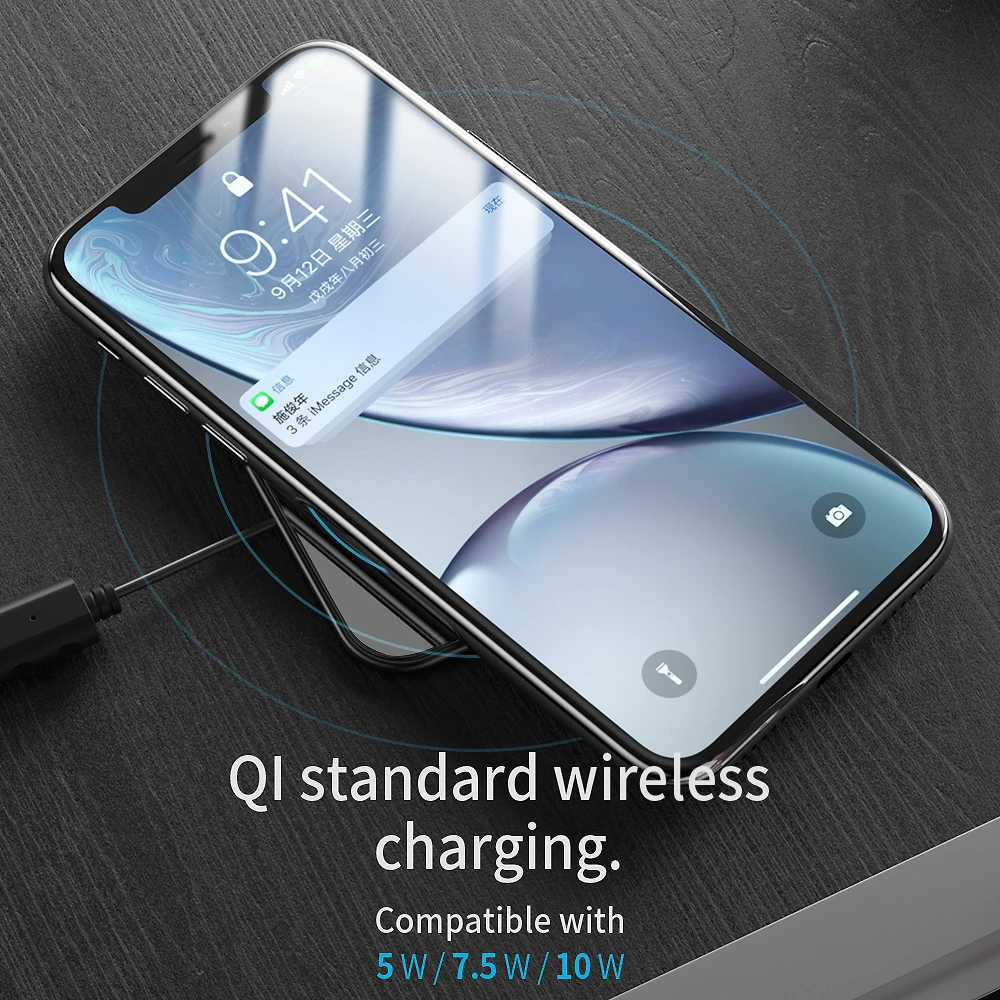 Essager 10 Вт Qi Беспроводное зарядное устройство для iPhone 11 Pro Xs Max X 8 Plus samsung S10 S9 Xiaomi huawei стекло быстрая Беспроводная зарядная площадка