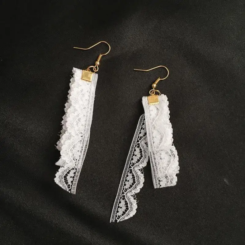 Модные серьги женские Висячие полые кружевные цветочные бахромы эффектные