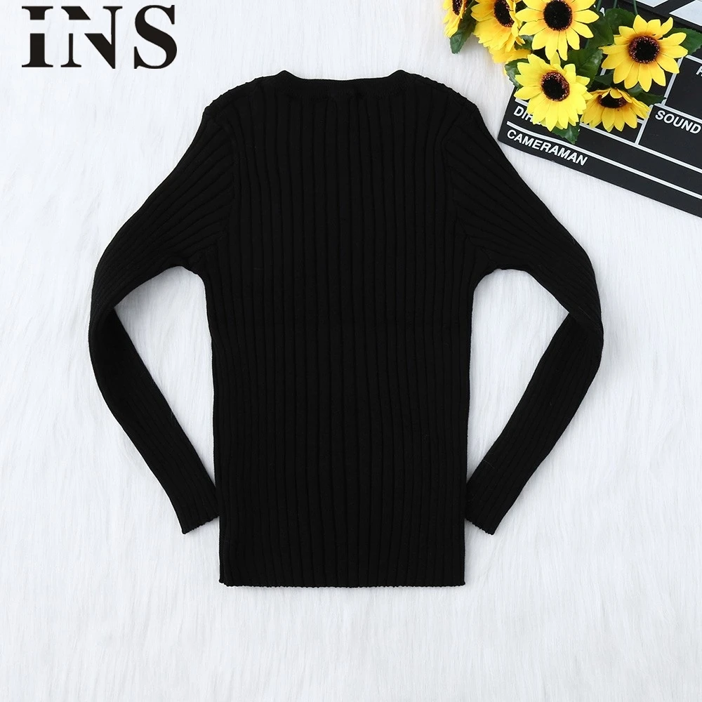 2019 new fashion Boys Girls Baby Kids Ribbed Knit Sweater Soft Warm Children's Pullover for kid L1025 | Детская одежда и обувь