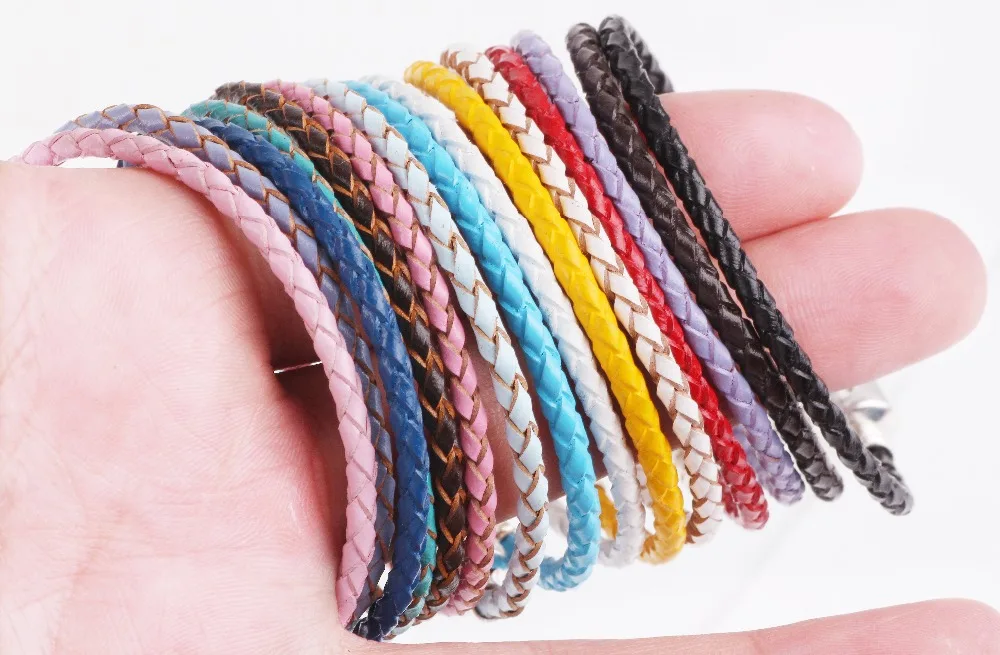 Классический кожаный канат 2PC15 цвета одинарное DIY подходит для женщин и мужчин