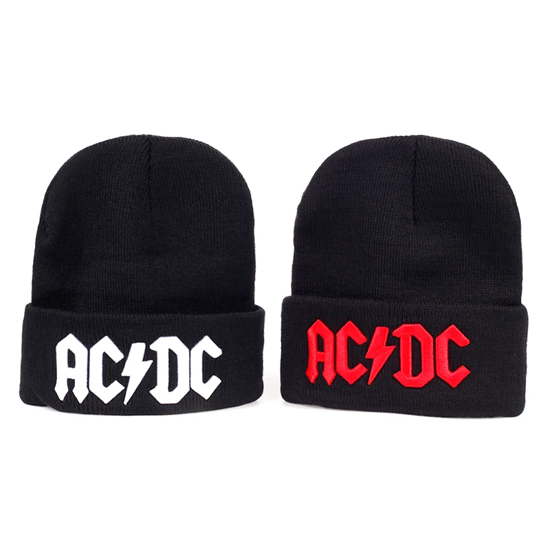 TUNICA Мужская и Женская Зимняя Теплая Шапка-бини, рок ACDC AC/DC рок группа, теплые зимние мягкие вязаные шапочки, шапка для взрослых мужчин и женщин