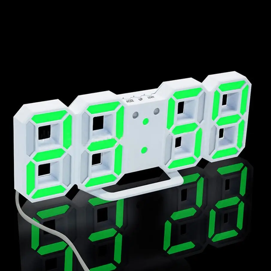 Hot Fashion 4 Color LED Time Display Modern Digital Table Desk Night Wall Electronic Clock Alarm Watch 24 or 12 Hour | Лампы и