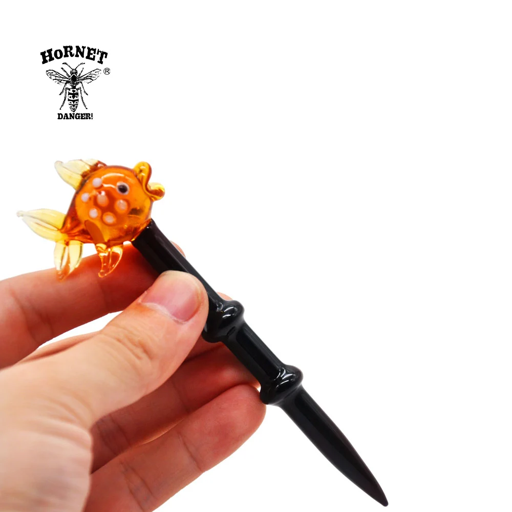 HORNET премиум стекло Dabbler 5 43 дюймов воск Dab инструмент Красочные толстые Pyrex Dabber
