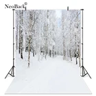 NeoBack зима белый снег лес горы дерево на сцене фото фон виниловый тканевый фон для фотостудии и индивидуальным дизайном в рождественском стиле для фотографирования портретов