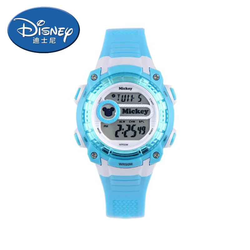 Часы наручные Disney детские цифровые водонепроницаемые с резиновым ремешком 50