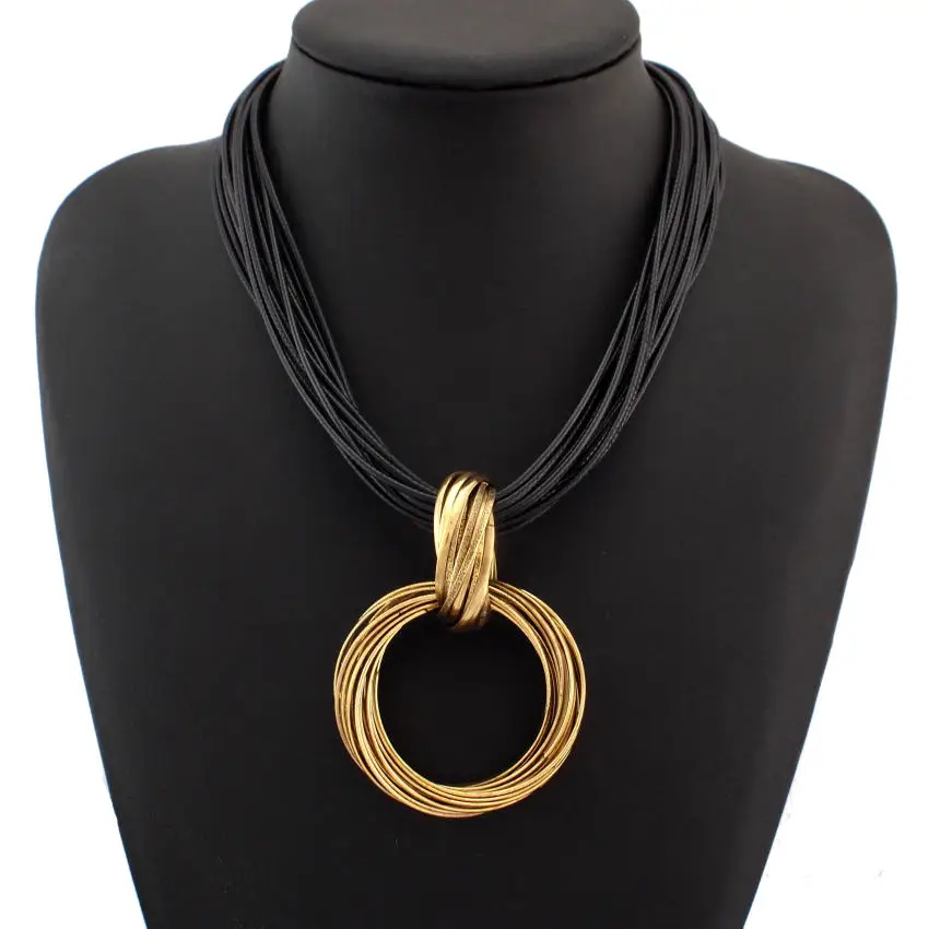 Hot Women Bijouterie Black Chains Cross Vintage Cluster Metal Circles Choker Necklaces Fashion Accessories N1432|accessories fashion|fashion