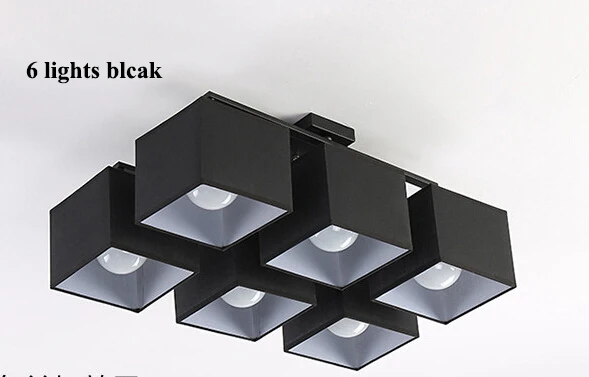 6 lights black Nordic простой сливы светодиодный потолочный Люстры блеск Ткань Гостиная LED люстра Освещение Спальня LED люстра свет лампы - Цвет абажура: 6 lights black