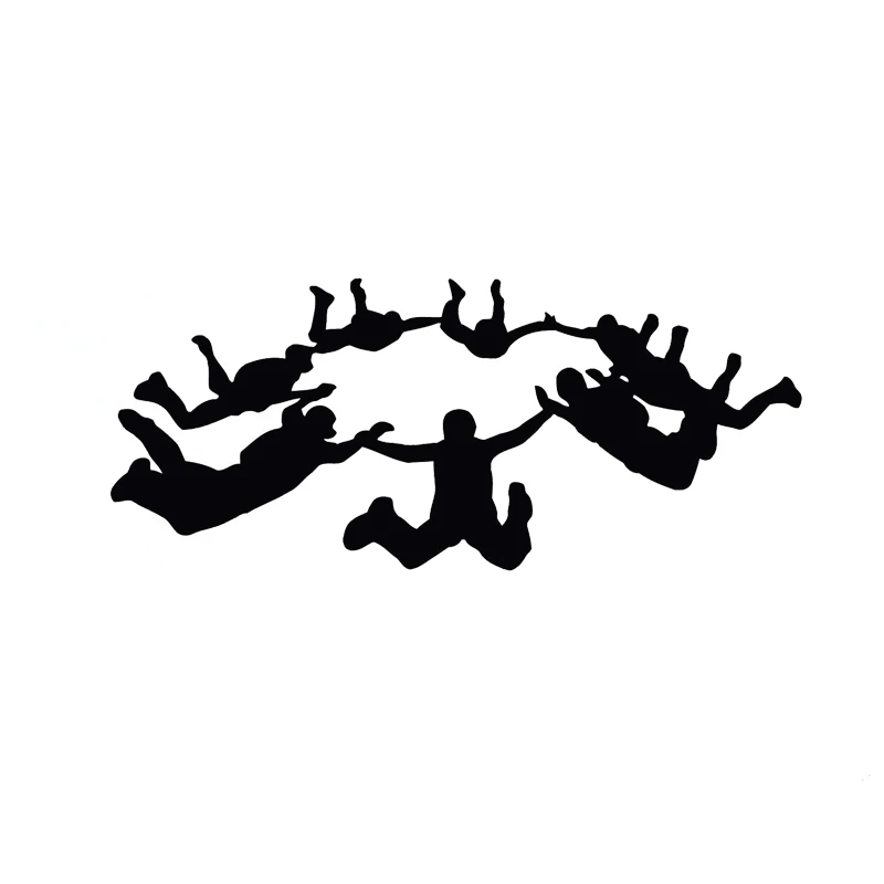 16.7*7.1CM Stimulation Pattern Parachute Car Stickers Personalized Vinyl Reflective Decals Black/Silver C7-0698 | Автомобили и