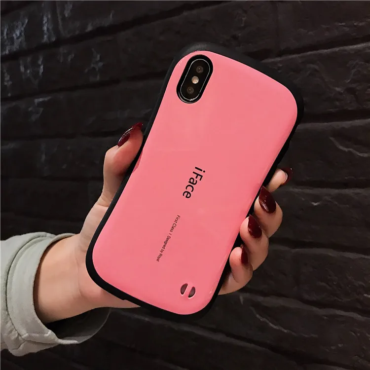 Iface king чехол для телефона сплошной цвет черный глянцевый маленький поясной чехол для iphone 7 8 PLUS X S R MAX защитный противоударный чехол для телефона
