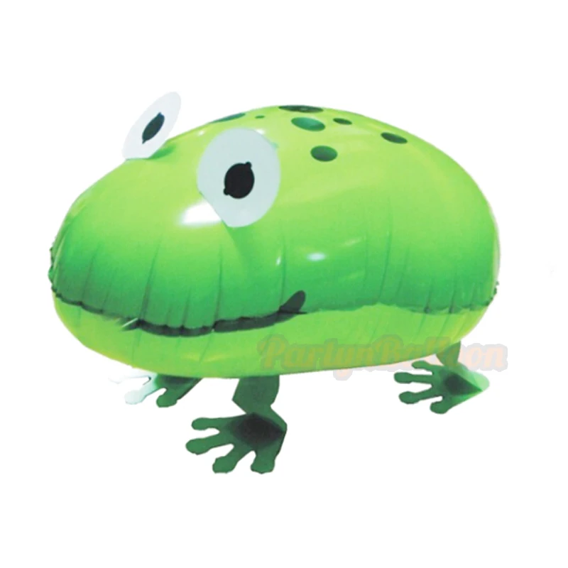 Забавные зеленые лягушки воздушные шарики в виде животных фольга ходьба подарки