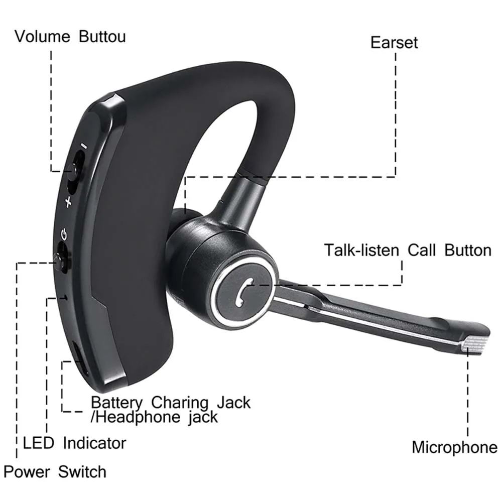YuBeter беспроводные наушники Bluetooth наушники спортивные Беспроводные наушники с шумоподавлением Встроенный микрофон для бизнеса на открытом воздухе