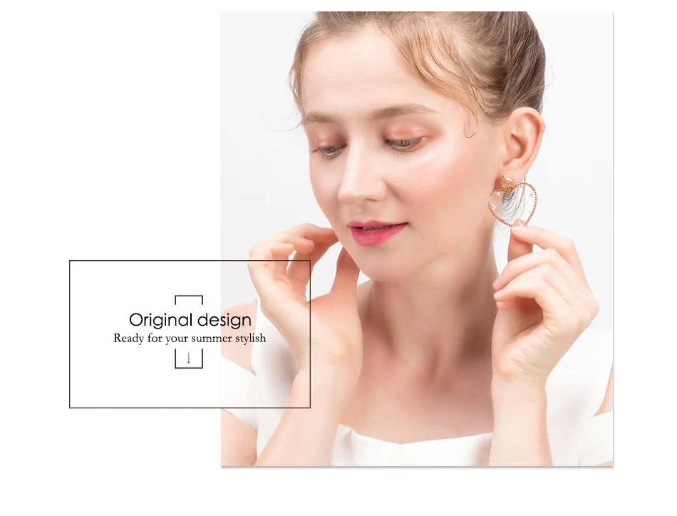 ORSA JEWELS Новое поступление покер Висячие серьги для девочки Красная сердечная форма Красный AAA CZ Роскошные серьги модные вечерние украшения OE228