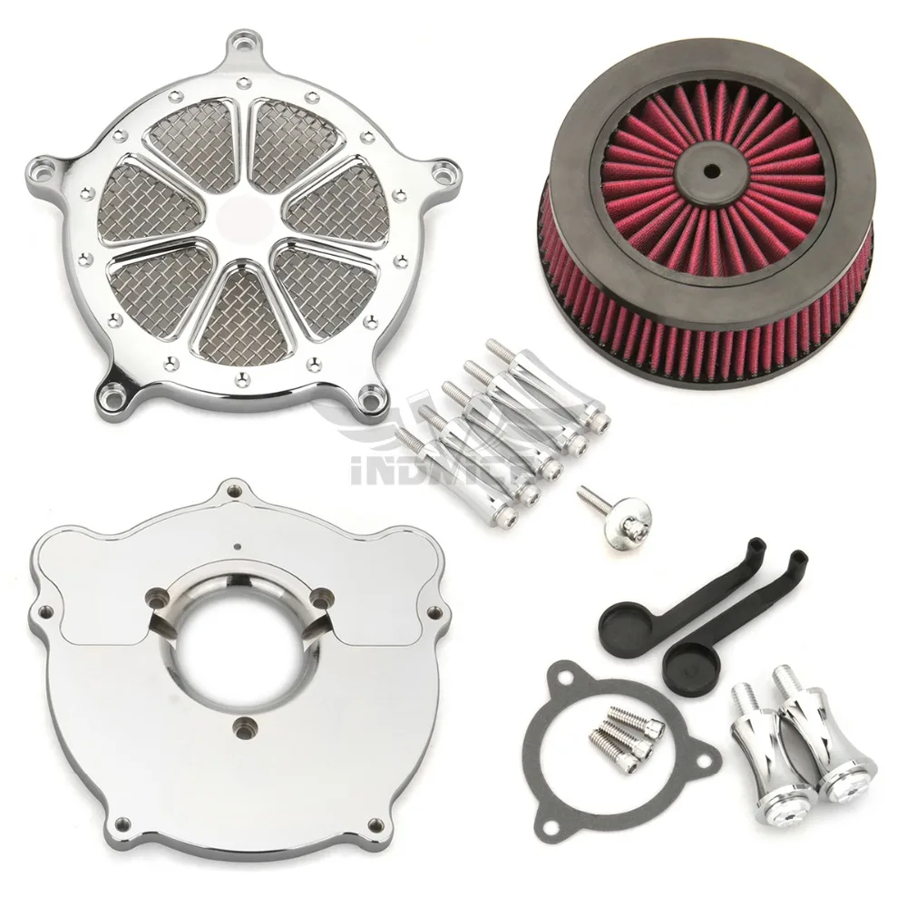 Contrast Cut chromed Speed 7 air intake cleaner For harley Touring FLHR Street Road Glide filter 2008-2016 softail 2016-2017 |