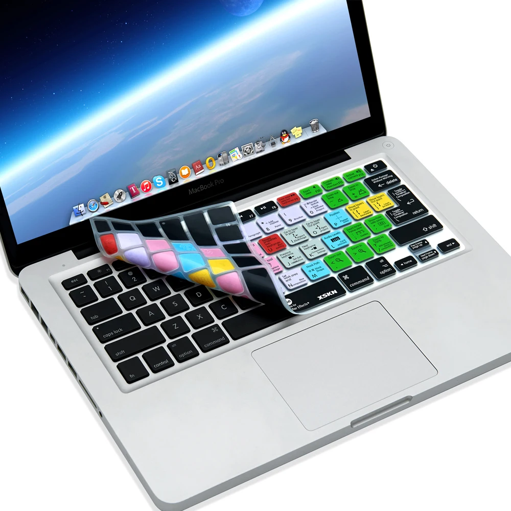 Силиконовая накладка на клавиатуру XSKN с послеэффектом английская раскладка для