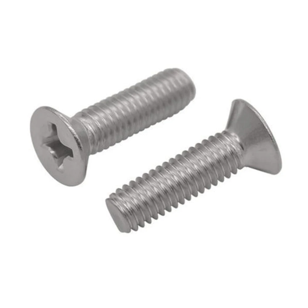 Винтовой станок с головкой из нержавеющей стали крестообразный плоский