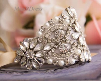 handmade rhinestone bridal bracelet missrdress bridal cuff women bracelet silver rhinestone jeweled wedding cuff jk850