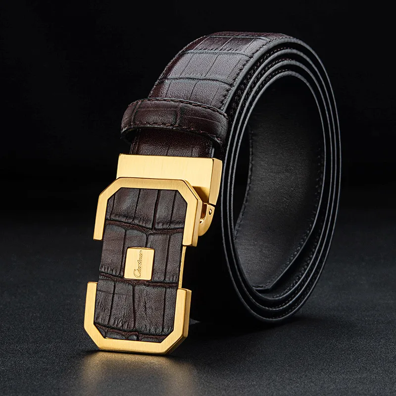 Мужская в деловом повседневном стиле пояс чисто Медь Пряжка Джентри Ремни
