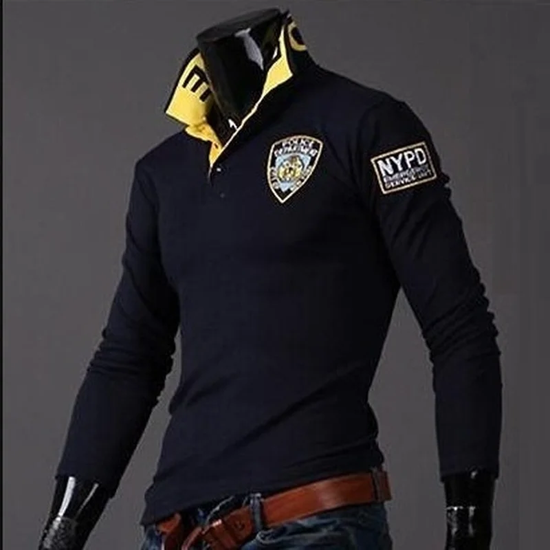 ZOGAA Men Fashion Polo Shirts Male Printing Long Sleeve Poloshirts Slim Joker Mature Shirt 2020 New | Мужская одежда