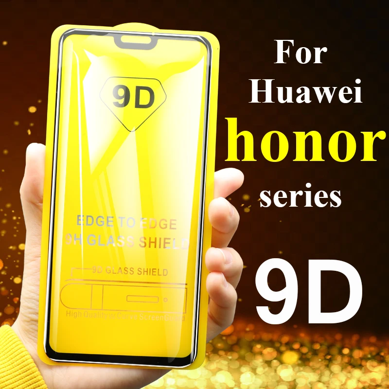 Защитное стекло на Huawei Honor 9 8 10 Lite Полное покрытие 9d протектор экрана 6x 7x 8x max
