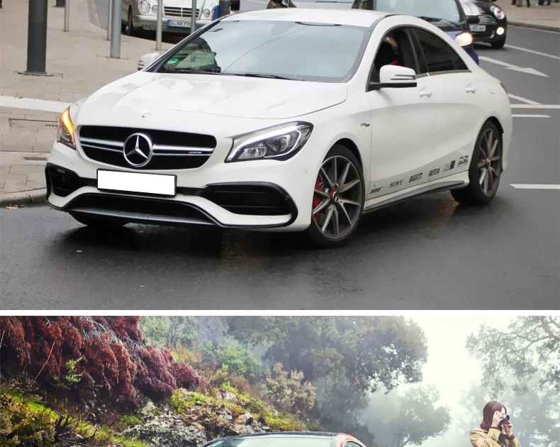 Автомобильный Стайлинг для Mercedes-Benz CLA W117, головной светильник в сборе, низкий,, высокий, с разблокировкой, с оттенком синего цвета, дневной ходовой светильник