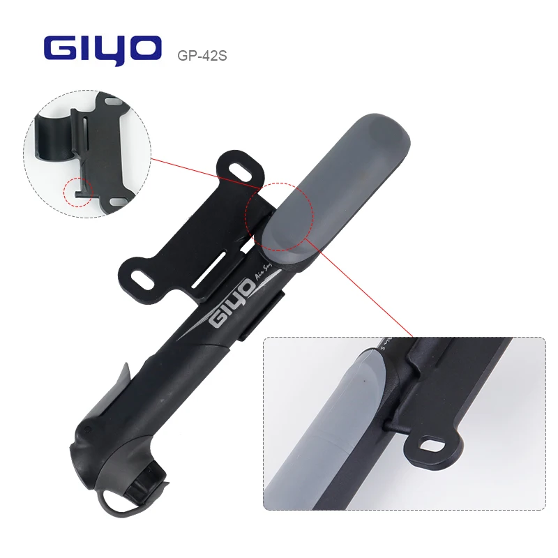 Насос велосипедный Giyo компактный насос со складной ручкой 120 psi подходит для Schrader