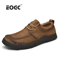 full natural leather shoes men top quality handmade casual shoes loafers plus size men flats outdoor waterproof men shoes