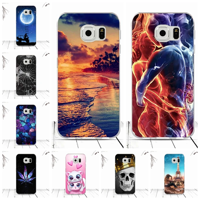 Fundas для samsung Galaxy S6 G920 Чехол Мягкий ТПУ силиконовый роскошный чехол телефона