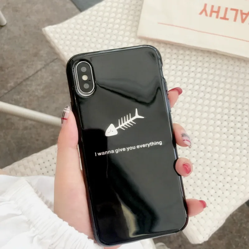 Case for iPhone 7 8 Plus Cute Cartoon Fish Soft Silicone Cover Coque 6 s iphone XS Max XR X 10 Cases Fundas |