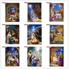 5D алмазная живопись kexinzu, мультяшная полноразмерная Алмазная 3D вышивка крестиком, Круглая Мозаика, религиозная ферма, Рождественский подарок