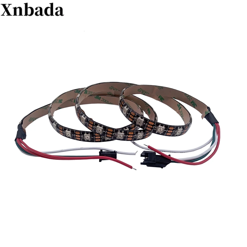 DC5V 1 м и формирующая листы для кровли 4 м 5 м WS2812B WS2812 индивидуальных адресуемый 30/60/74/96/144 Пиксели/светодиодов/м Smart Led полосы, черный/белый печатных плат IP30/IP65/IP67