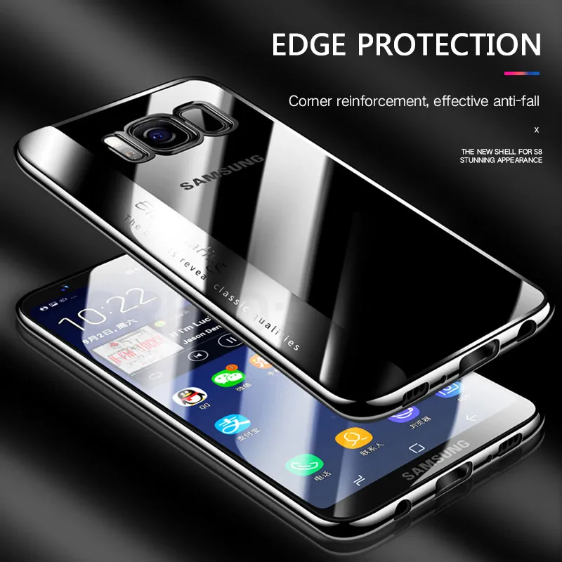 Electroplating Case For Samsung S10 Plus S10e Cover Plating Clear Soft TPU Phone S9 S8 Note 9 8 Cases |