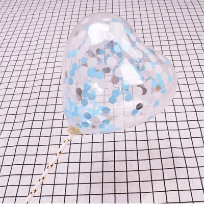 02 blue white 5 дюймов сердце лук воздушный шар "Конфетти" торт Топпер на день рождения торт украшение детский душ Дети День рождения вечеринка Свадьба принадлежности - Цвет: 02 blue white