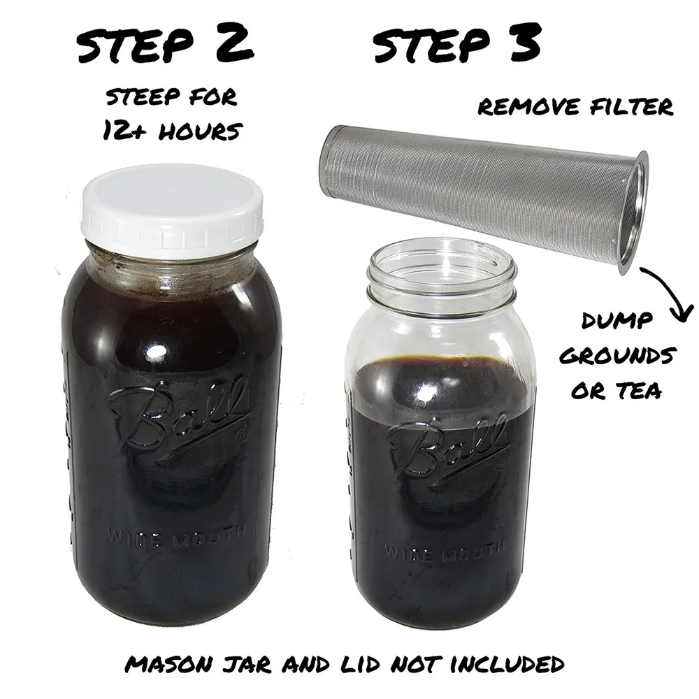 Сетчатый фильтр из нержавеющей стали для холодного приготовления чая|cold brew coffee